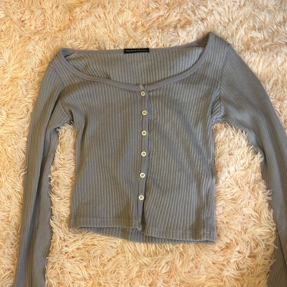 brandy melville cute purple long sleeve
